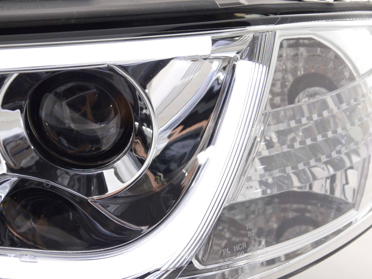 Scheinwerfer Set Daylight LED TFL-Optik Audi A6 Typ 4B 01-04 chrom Scheinwerfer Set Daylight LED TFL-Optik Audi A6 Typ 4B 01-04 chrom